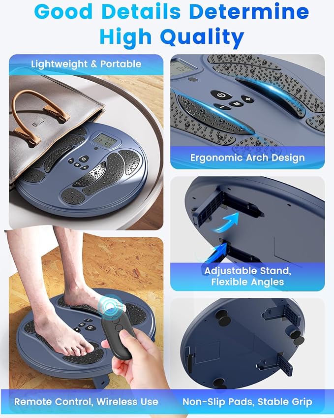 Rechargeable Foot Massager for Neuropathy, TENS & EMS Circulation Stimulator with Remote Control, 50 Intensities – Foot Leg Massager for Circulation and Pain Relief - Bloomnest