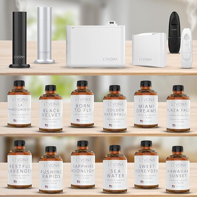 Levona Scent Essential Oil for Diffuser: Home Luxury Scents Fragrance Oil - Aroma Diffuser Oil Refill - Hotel Oil Diffuser Essential Oils for Humidifiers - 500 Ml/ 17oz Essential Oils - Born to Fly - Bloomnest
