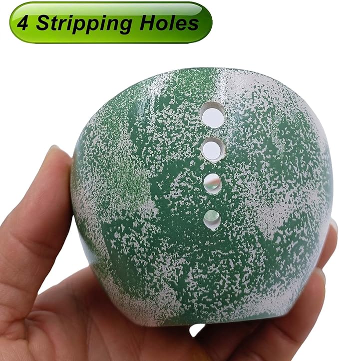 Herb Stripping Bowl with 4 Different Holes Efficient Leaf Removal Tool for Parsley Cilantro Vegetables Durable Resin Kitchen Gadget Veggie Herbs Stripper Imitation Ceramic Pottery Design - Bloomnest