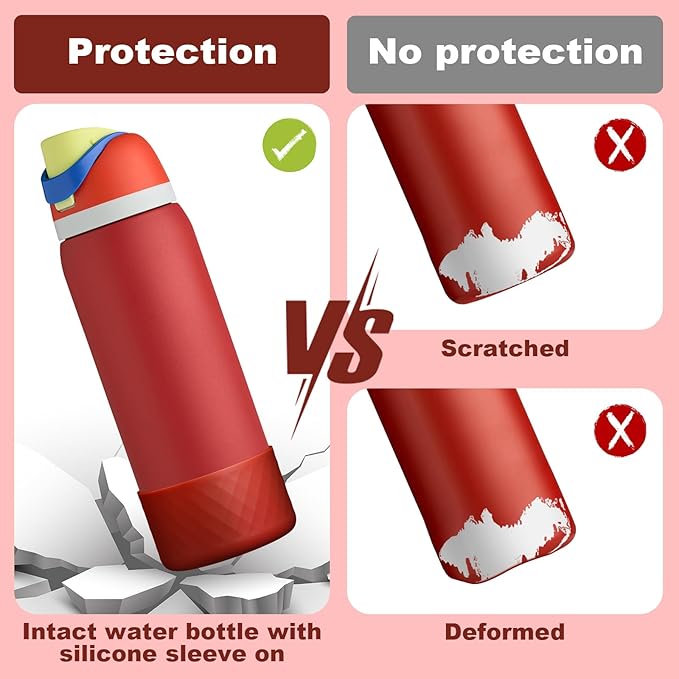 Silicone Boot for Owala Water Bottle 24 oz 32 oz 40 oz, Anti-Slip Protective Sleeve for FreeSip/Twist/Flip Stainless Steel Water Bottles Accessories BEONSKY