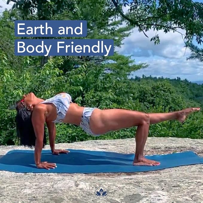 Clever Yoga Liquid Balance Thick Yoga Mat - Pro Exercise Yoga Mat with Non-Slip Surface for Home Gym, Earth-Friendly & Recyclable Pilates and Workout Pad Women & Men, 4.5 mm - Bloomnest