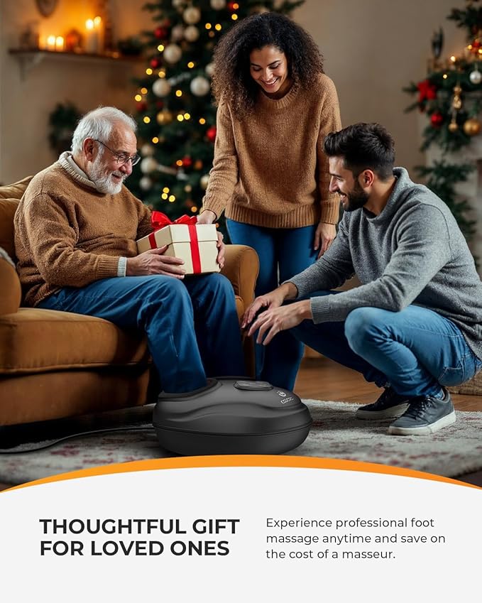 CooCoCo Upgraded Shiatsu Foot Massager - FSA Eligible, Foot Massager for Plantar Fasciitis, Neuropathy, HSA Feet Massager with Heat, Christmas Gifts for Women Men, Foot Pain Relief, Home Office Use - Bloomnest