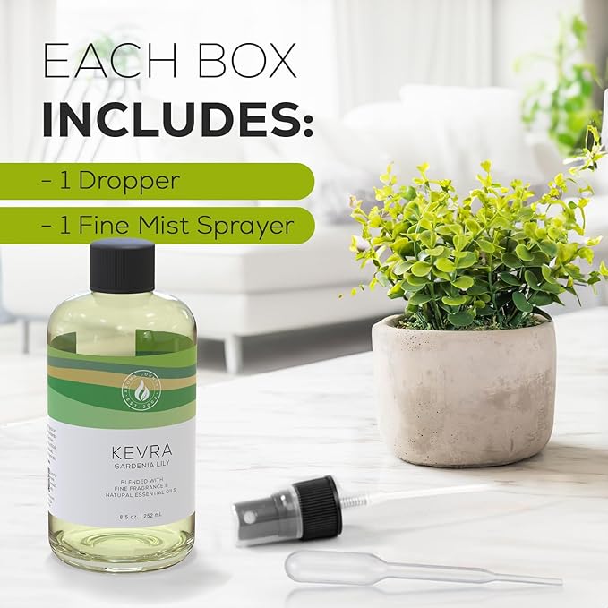 Aroma Country Kevra Diffuser Oil - Luxury Essential Oils for Diffuser Refill & Air Freshener Room Spray - Long-Lasting & Natural Home Fragrance, Garden Lily Scented Oil for Diffusers (8.5 Fl. oz) AromaCountry