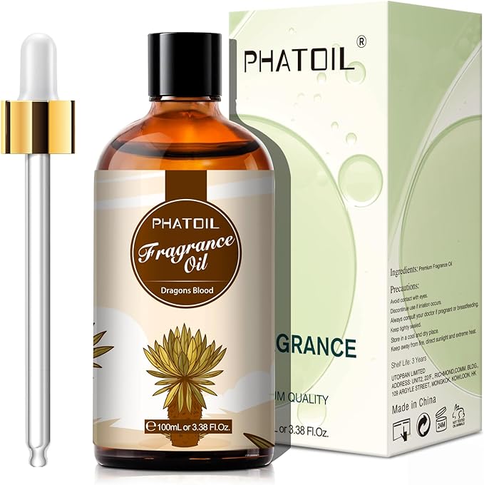 PHATOIL 3.38FL.OZ Dragons Blood Fragrance Oils for Aromatherapy, Essential Oils for Diffusers for Home, Perfect for Diffuser, DIY Candle and Soap Making, DIY Scented Products - 100ml - Bloomnest