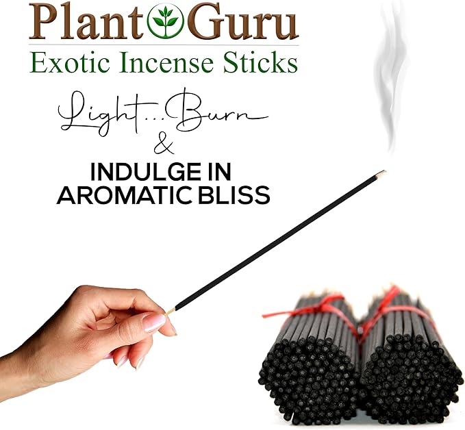 Palo Santo Incense Sticks 11" - 1 Bundle 85 to 100 Sticks - Smooth and Clean Long Burn Time, 45 to 60 Minutes. PlantGuru