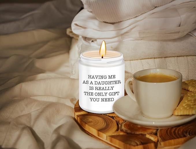 Gifts for Mom Dad from Daughter - Funny Mom Dad Birthday Gift, Mothers Fathers Day Birthday Thanksgiving Christmas Lavender Candles Gifts from Daughter - Bloomnest