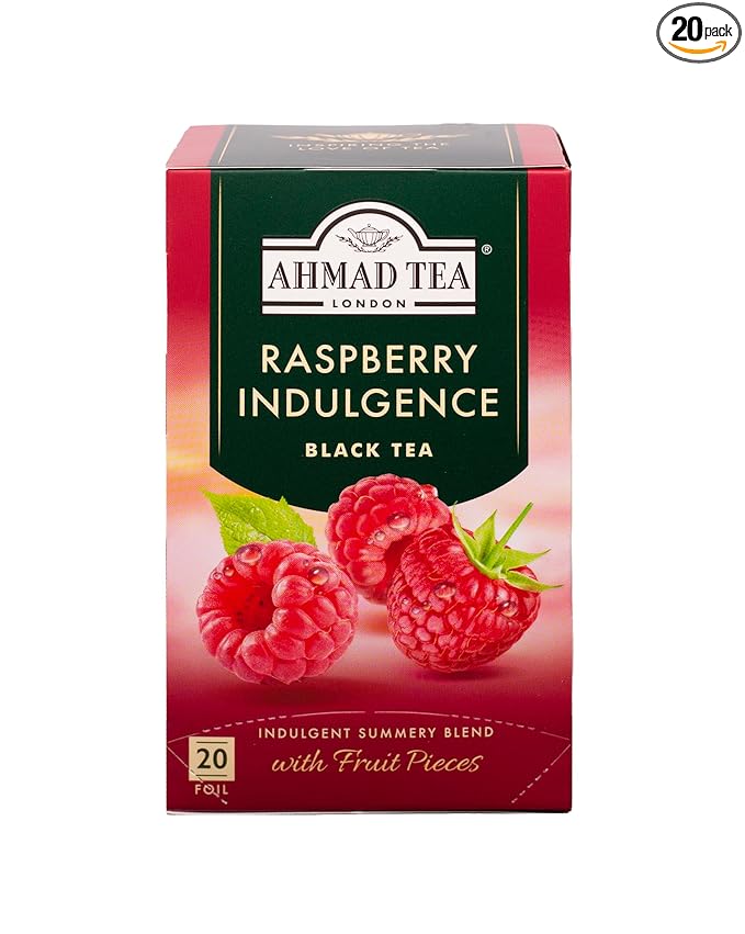 English Teas, "Raspberry Indulgence Black Tea" - Tagged and Aluminium Foil En... - Bloomnest