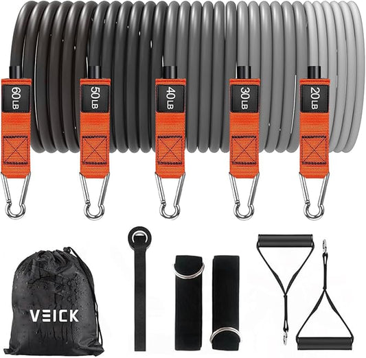 VEICK Resistance Bands, Exercise Bands, Workout Bands, Resistance Bands for Working Out with Handles for Men and Women, Exercising Bands for Fitness Weights Work Out at Home - Bloomnest