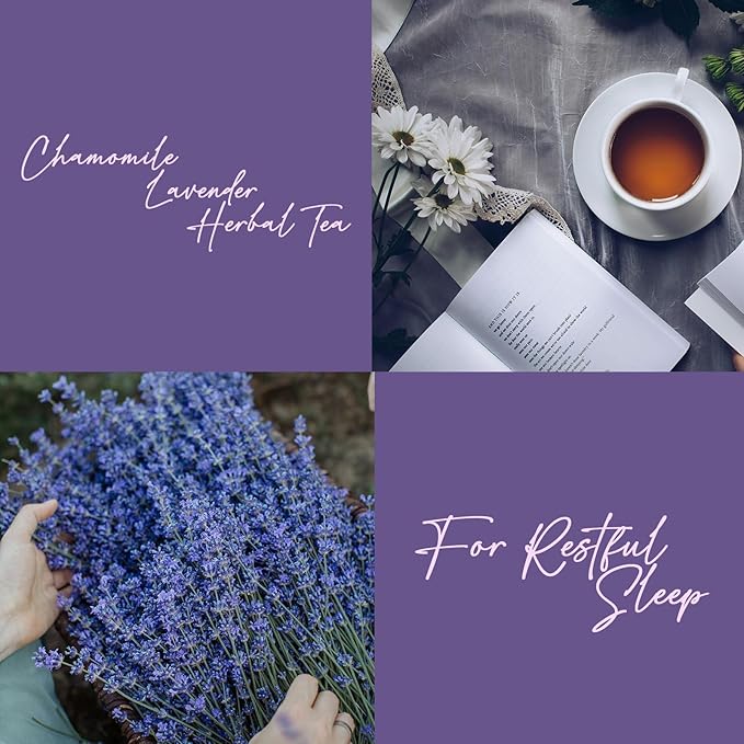 Life Plus Style Gourmet Pagoda Garden Chamomile Lavender Organic Herbal Tea Caffeine Free Hot or Iced Floral Blend Natural Delicious Sleep Tea 60 Tea Bags - Bloomnest