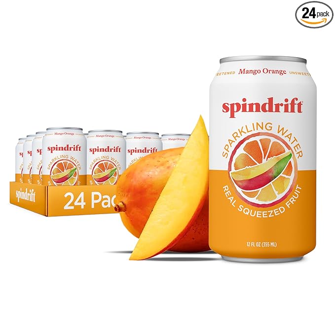 Spindrift Mango Orange Sparkling Water SpindriftSparklingWater