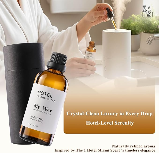 My Way Diffuser Oil Waterless Hotel Essential Oils for Diffusers for Home Inspired by The 1 Hotel Miami Scent - Premium Hotel Collection Diffuser Oil - 4 Fl Oz (Pack of 1) - Bloomnest