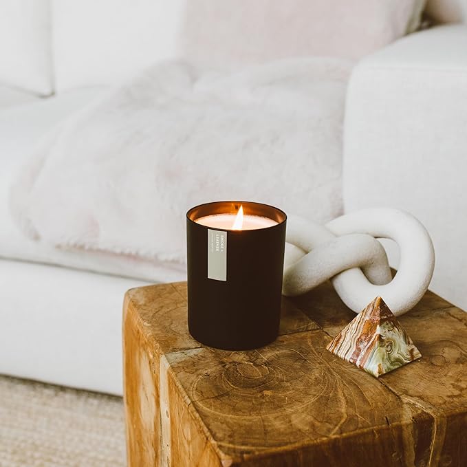 Calyan Wax Co. Passionfruit & Ginger Scented Candle - 75 Hour Burn - Luxury Non Toxic Soy Wax Candles - Long Lasting Black Tumbler Jar Candle for Home - 10.2oz - Bloomnest