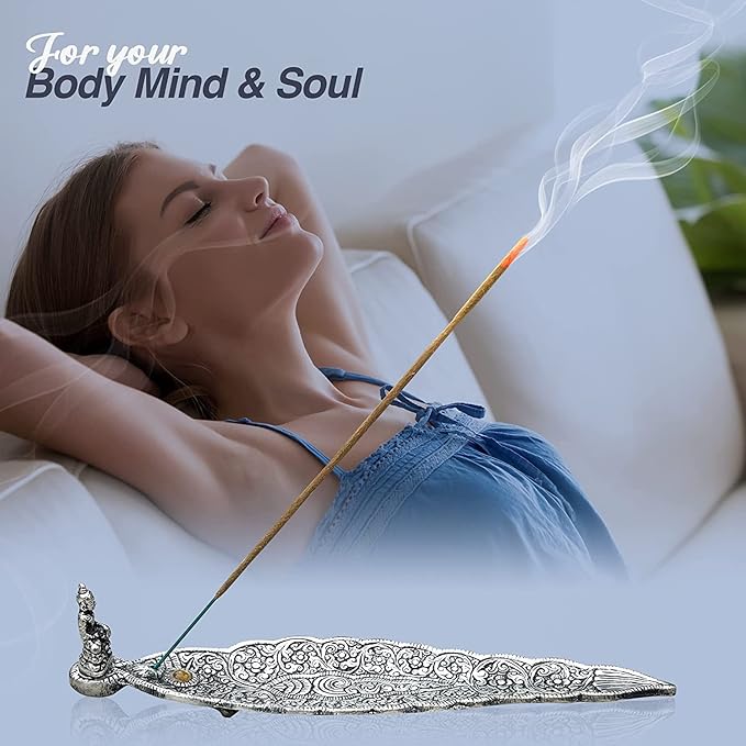 DharmaObjects Premium 180 Incense Sticks - Mix 6 Fragrances, Palo Santo, Sandal Wood, Nag Champa, White Sage, Rose and Patchouli Incense Gift Set Include 6 Holders DharmaObjects