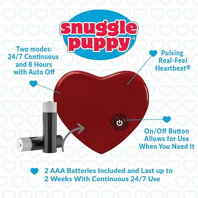Original Snuggle Puppy Essentials Starter Kit - Heartbeat Puppy for Dogs - Calming Aid with 3 Heat Packs, Puppy Teething Toy, Dog Chew Toy and Dog Blanket - Bloomnest