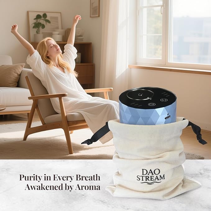 Waterless Diffuser for Essential Oil,Aromatherapy Air Scent Diffuser with 3 Mist Modes and 3 Countdown Timers,Mini Portable Scent Machine for Home,Room,Car,Office,Ice Blue - Bloomnest