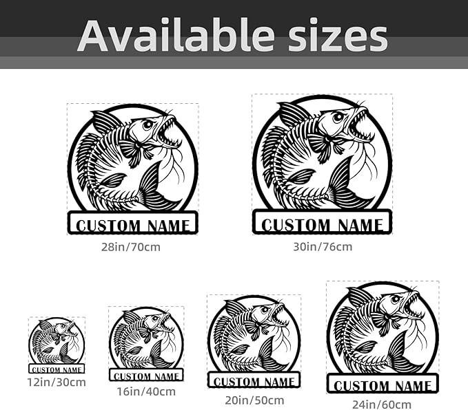 Personalized Catfish Metal Sign – Custom Name Fishing Wall Art – Iron Decoration for Cabins, Lake Houses, Man Caves, and Outdoor Spaces (Catfish-4) - Bloomnest