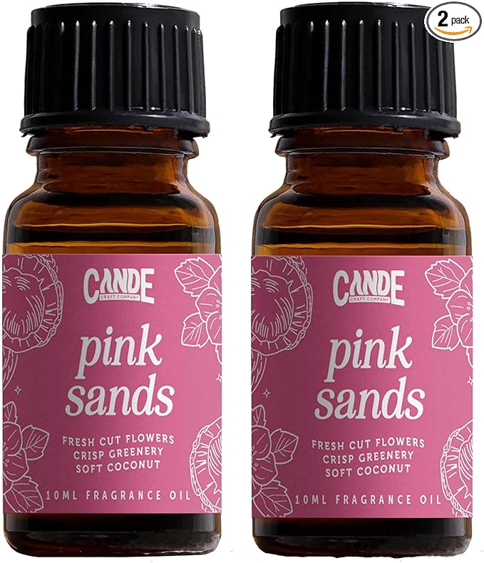 CANDECraftCo Premium Fragrance Oil – Diffuser Oils Fragrances Scented for Home, Candle Soap Making Supplies, Aromatherapy Blends for House (0.34 Fl Oz) (2-Pack, Pink Sands) - Bloomnest