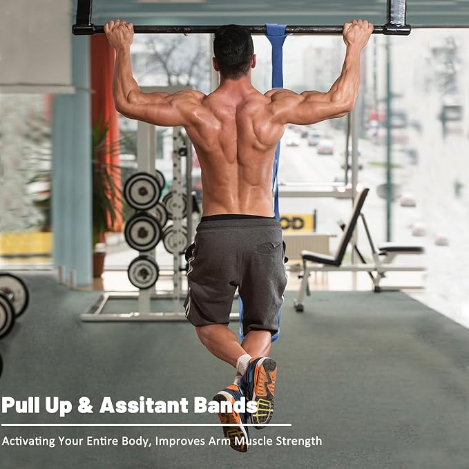 Resistance Bands, Pull Up Assist Bands - Workout Bands, Eexercise Bands, Long Resistance Bands Set for Working Out, Fitness, Training, Physical Therapy for Men Women - Bloomnest