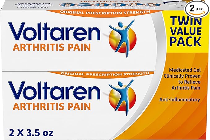 Voltaren Arthritis Pain Gel for Powerful Topical Arthritis Pain Relief with Diclofenac - NEW Easy Open Cap - 100 g x 2 - Bloomnest
