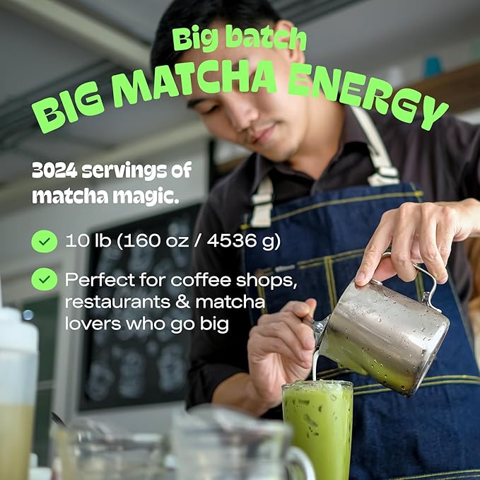MATCHA DNA Certified Organic Matcha Green Tea Powder (160 oz BAG) - Bloomnest