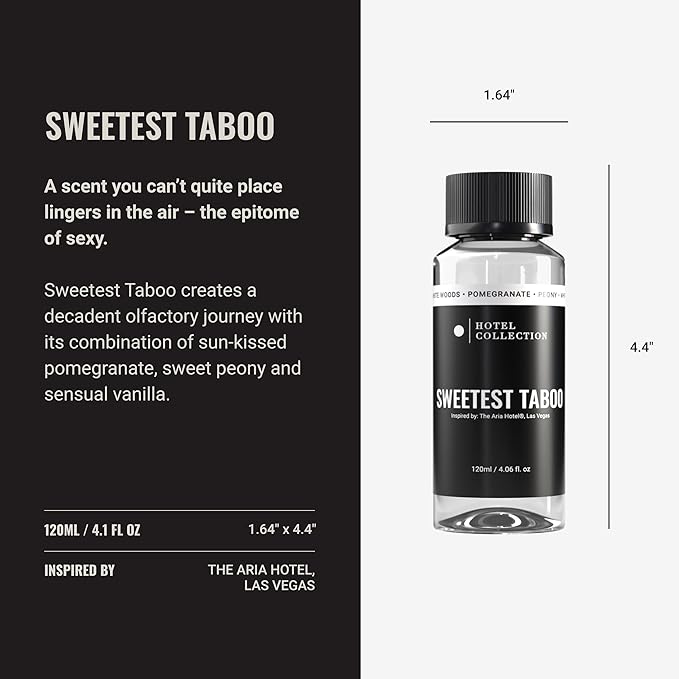 Hotel Collection Diffuser Oil - Sweetest Taboo - Aromatherapy Essential Fragrance Oil - White Woods, Pomegranate, and Peony - 120mL 4.1 Fl oz - Bloomnest