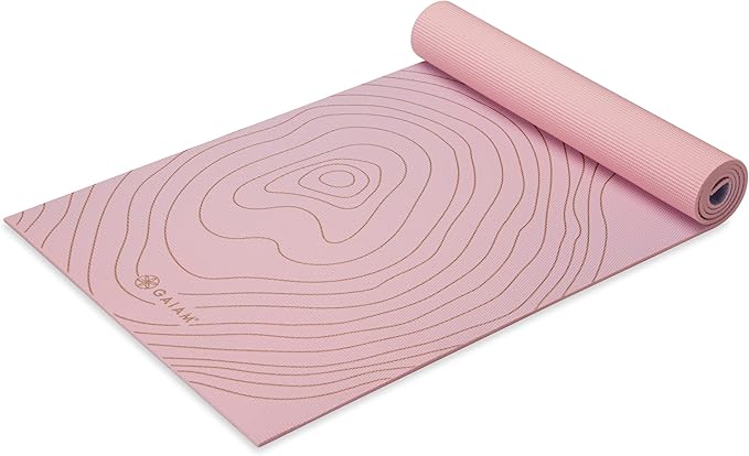 Gaiam Yoga Mat - Premium 6mm Print Extra Thick Non Slip Exercise & Fitness Mat for All Types of Yoga, Pilates & Floor Workouts (68"L x 24"W x 6mm Thick) - Bloomnest
