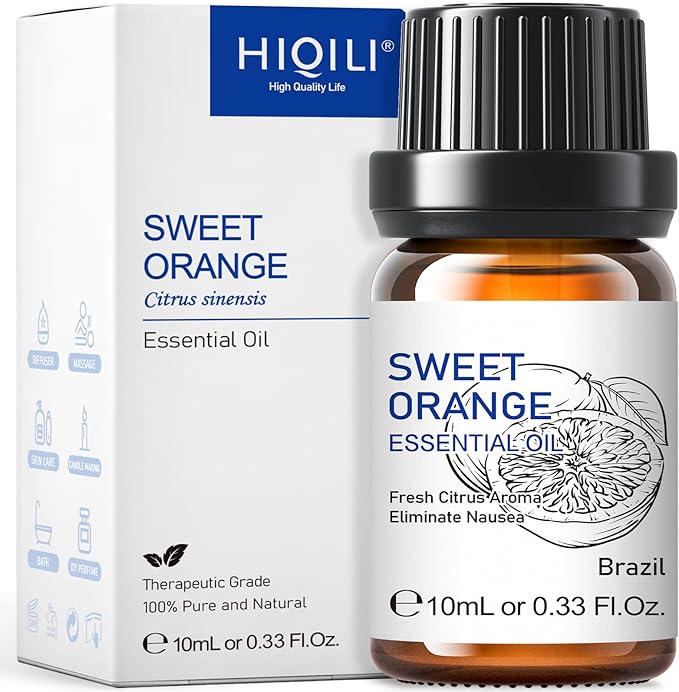 HIQILI Sweet Orange Essential Oil,100% Pure Natural for Diffuser, Aromatherapy-10ml - Bloomnest
