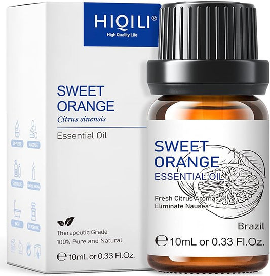 HIQILI Sweet Orange Essential Oil,100% Pure Natural for Diffuser, Aromatherapy-10ml - Bloomnest