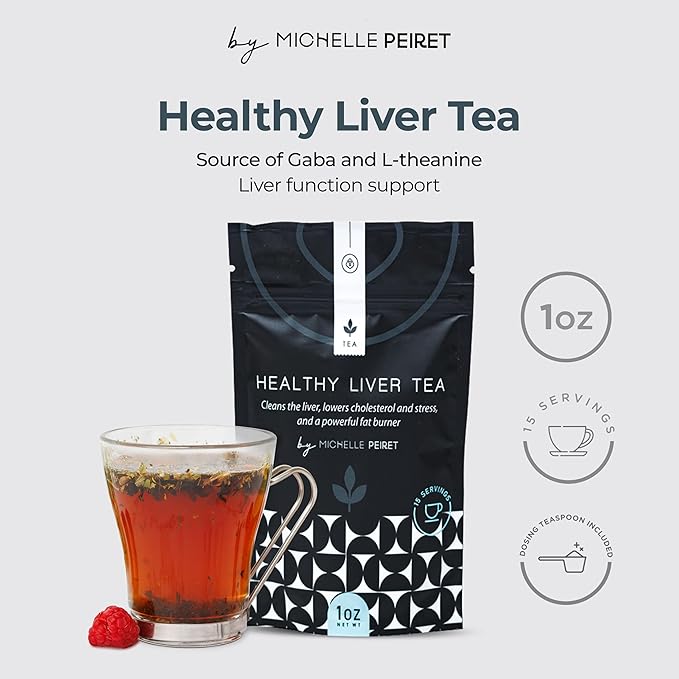Michelle Peiret Liver Detox Tea, Milk Thistle Liver Detox, All Natural Ingredients Dandelion Tea, Cleanses & Promotes Overall Wellness - 15 Servings - Bloomnest
