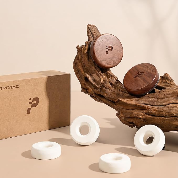 Wooden Car Air Freshener for Vent, Refillable Essential Oil Diffuser Clip, Long-Lasting Natural Scent, Sustainable Wood & Metal Luxury Auto Deodorizer -Pine scent - Bloomnest