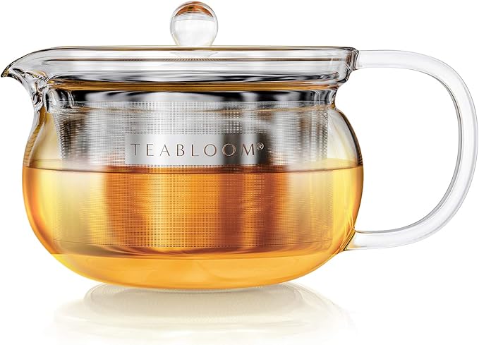 Teabloom Kyoto 2-in-1 Tea Kettle and Tea Maker – Glass Teapot with Removable Loose Tea Filter – Tea Connoisseur's Choice - Bloomnest