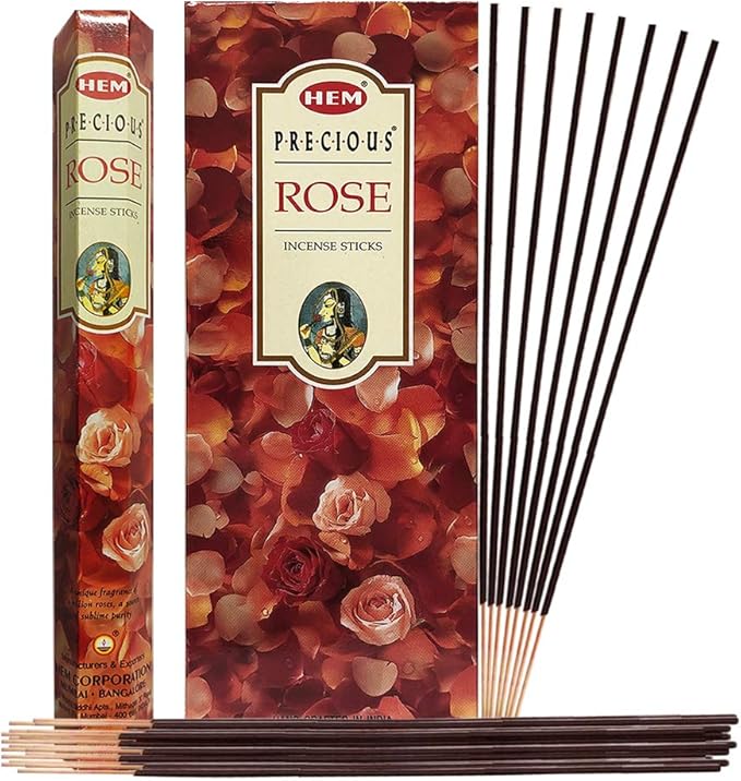 Precious Rose Incense Sticks and Incense Stick Holder Bundle Insence Insense Hem Incense Sticks TRUMIRI