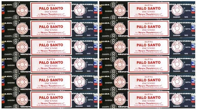 Nag Champa Incense Stick Packs - Hand Rolled & Non-Toxic - Perfect for Meditation and Yoga - Home Fragrance Gift Pack - 15g, Set of 12 Packs (Palo Santo) NaturesOwn