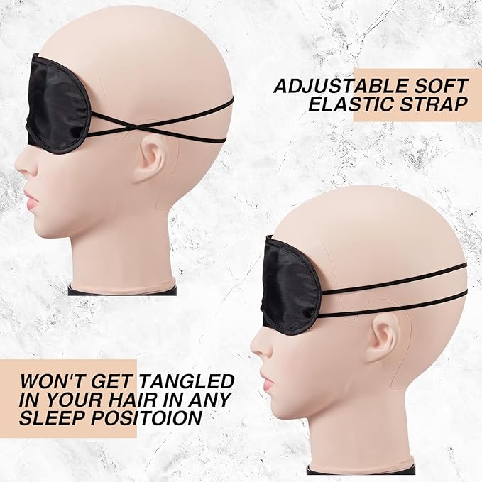 100 Pack Eye Mask Disposable Blindfolds for Games with Nose Pad Soft Eye Cover Party Pack Sleep Eye Masks Eye Shade Mask Women Men Kids (Black) - Bloomnest