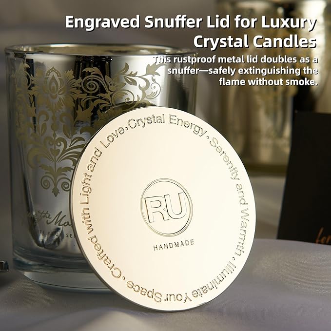 Luxury Scented Candle Gift Set – 3 Crystal Soy & Beeswax Aromatherapy Candle with Snuffer Lid & Wick Trimmer,7oz/each | Floral & Citrus Scents, Candles for Women, candles for home Scented & Relaxation - Bloomnest