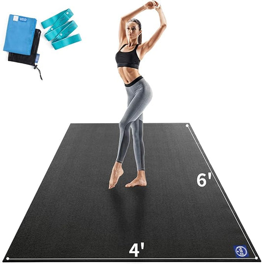 MRO Extra Large Yoga Mat, 12'x6'/9'x6'/7'x5'/6'x4' (9MM) Extra Wide and Thick Exercise Mats for Home Gym Workout, Non-Slip, Soft for Women and Men Fitness, Ideal for Barefoot Yoga, Pilates, stretching