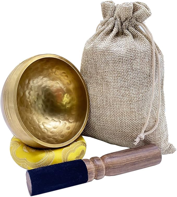 Tibetan Singing Bowls Set, Singing Bowls, Meditation Sound Bowl Handcrafted in Nepal, For Yoga, Meditation, Mindfulness, Healing & Chakra balancing - Bloomnest