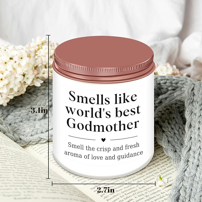 Homsolver Godmother Gifts from Godchild, Godmother Proposal Gift,Mothers Day Birthday Christmas Gifts for Godmother's, Godmother's Scented Candles - Bloomnest