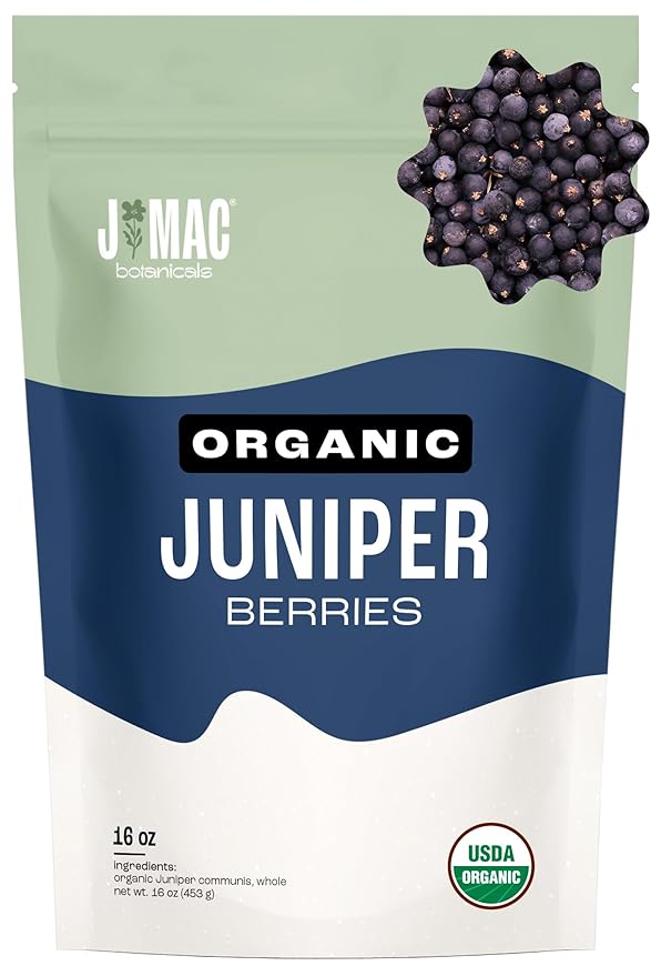 J MAC BOTANICALS, Organic Whole Juniper Berries, Certified USDA Organic, juniper for herbal infusions, seasoning beef, pork, turkey brine, soups, cocktail bombs - Bloomnest