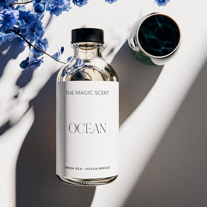 The Magic Scent Ocean Diffuser Oil - Hotel & Home Luxury Scents Inspired by Bali Resort - Oil Scents for Home Designed for Use in All Diffusers - 8.5 fl oz, 250 mL - Bloomnest