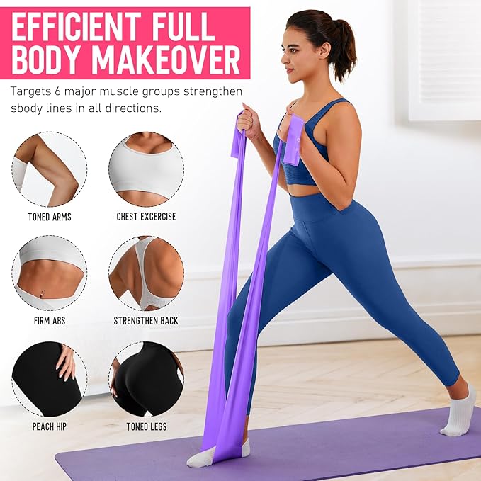 WALITO Resistance Bands for Working Out, Exercise Bands for Women and Men, Workout Bands for Physical Therapy, Stretch, Recovery, Pilates, Rehab, Strength Training and Home Gym - Bloomnest