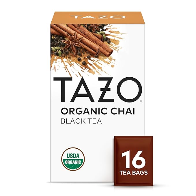 TAZO Tea Bags, Black Tea, Vanilla Caramel Chai, Pumpkin Spice Chai, Awake English Breakfast, Organic Chai, & Organic Earl Grey (1ea) (Variety Pack) - Bloomnest
