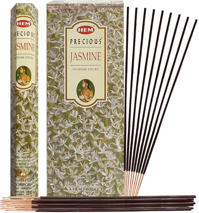 Precious Jasmine Incense Sticks and Incense Stick Holder Bundle Insence Insense Hem Incense Sticks TRUMIRI