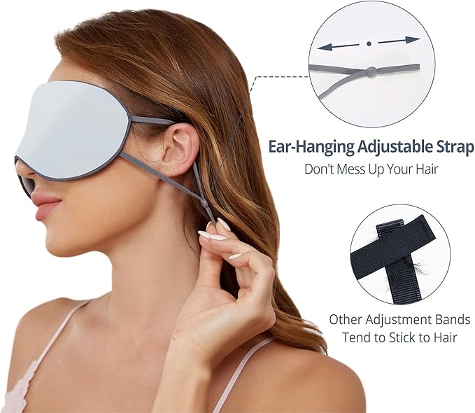 Sleeping Mask 2 Pack, Warm, Cool Double-Sided Use of Sleep Mask, Super Soft Blindfold with Adjustable Strap, Block Out Light, Comfort Sleep Eye Mask for Travel Meditation Nap - Bloomnest