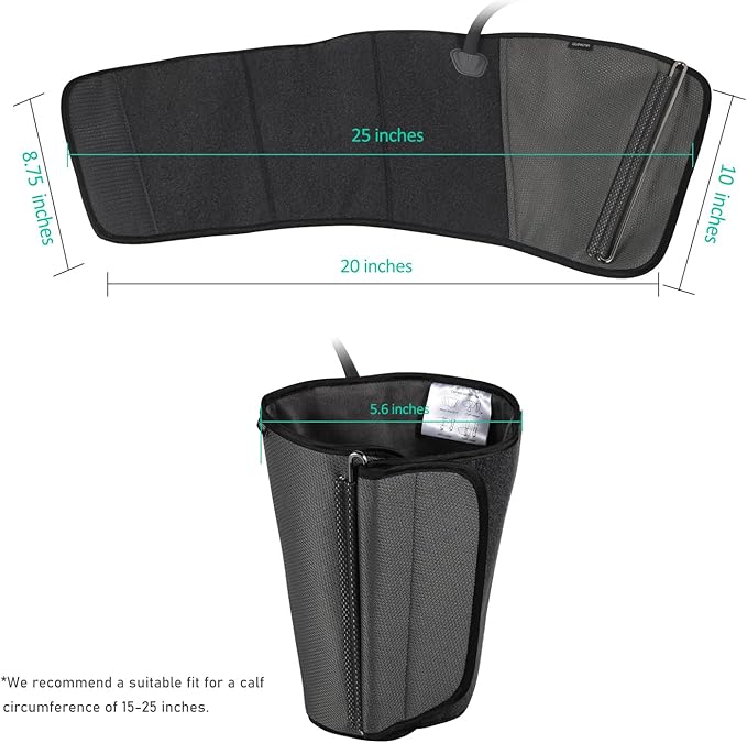 QUINEAR Air Compression Leg Massager for Circulation & Pain Relief, Calf Massagers with 2 Modes & 3 Intensities, Sequential Compression Device (SCD) for RLS, Edema, FSA-HSA - Ideal Gift - Bloomnest