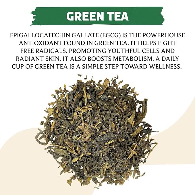 BREWIX, Green Tea Loose Leaf (50+ Cups, 3.53oz/100g) Gluten Free I High Elevation Grown Green Tea Leaves | Pure Single Origin Sourced Direct from India - Bloomnest