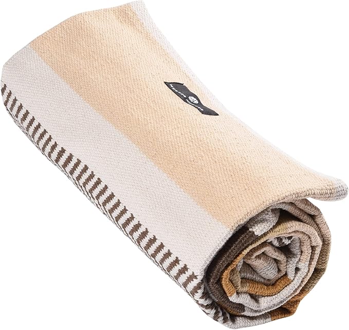 Hugger Mugger Cotton Yoga Rug - Absorbent, Grippy Tight Weave, Ashtanga and Hot Yoga Rug, Helps with Slippery Hands and Feet - Bloomnest