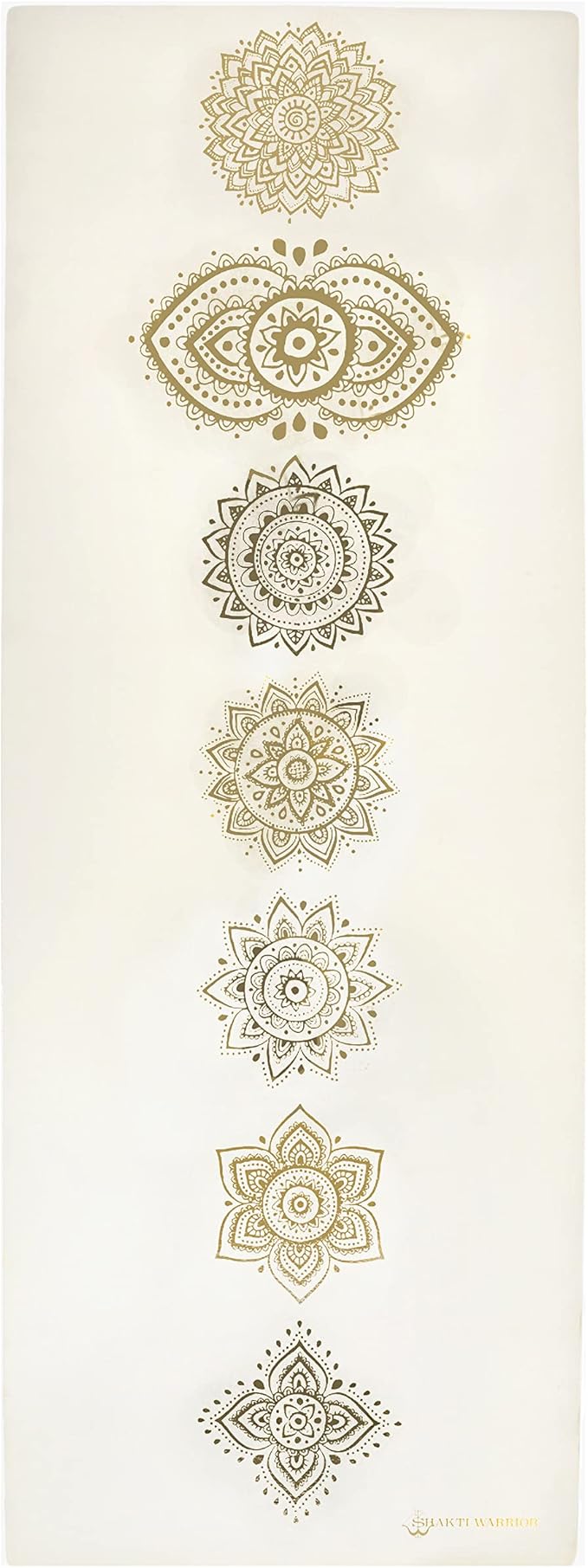 Shakti Warrior Shanti PU Yoga mat - Artist Designed, Premium eco friendly mats, Non Slip, Non Toxic, Great for Regular & Hot Yoga, Pilates and Work out (72 inch x 28 inch x 5mm Thick)k out (72 inch x 28 inch x 5mm Thick)