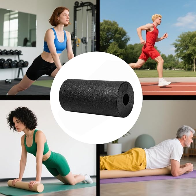 Foam Roller, Deep Tissue Massage Cylinder with Firm Support, Full Body Recovery Roller with Portable Design, Muscle Tension Relief Legs Arms Back, Neck Foot Yoga Pilates Stretching Exercise Travel - Bloomnest