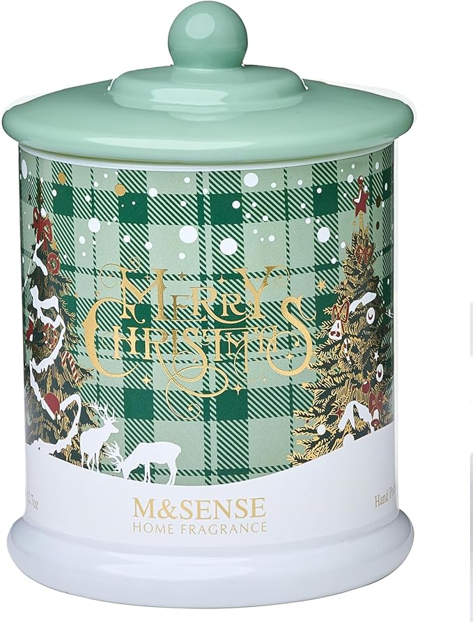 M&SENSE Fireside Cedarwood Scented,Soy Wax Candle,2 Wick 12.7oz Jar Candle,75 Hour Long Lasting Slow Burning, Soy Organic Wax Non Toxic,Aromatherapy Candle Gift for Christmas - Bloomnest